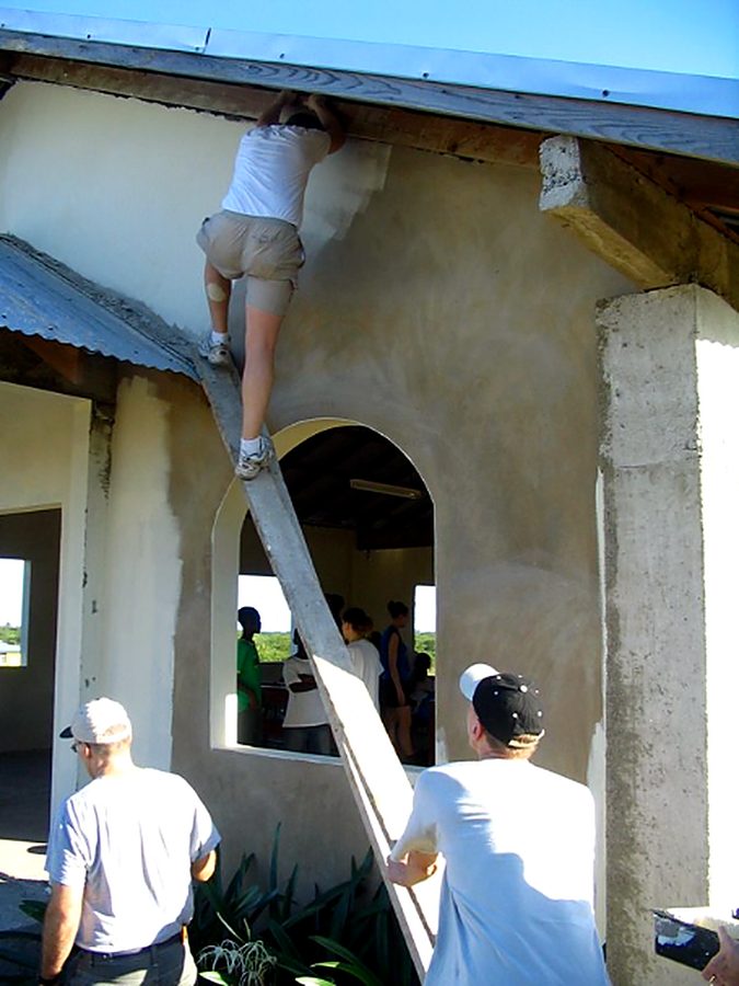On the scaffold